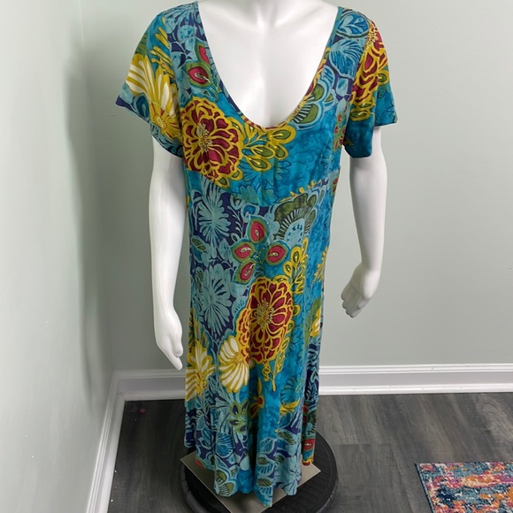 Jams World Dresses Jams World V Neck Rayon Dress In Mariposa Xl